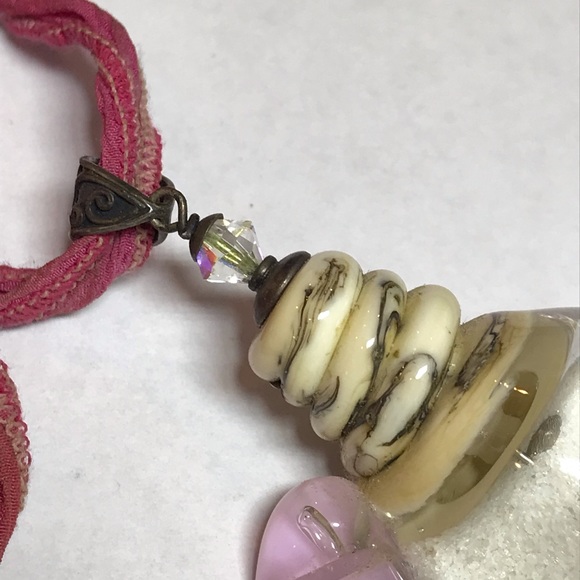 Glass shell sand pendant artisan - Picture 2 of 10